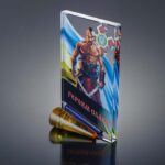 Награда из стекла с желто-голубым стеклом Высота 20см GL-79I