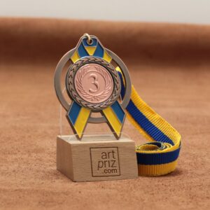 Медаль MA5012 Бронза зі стрічкою D65мм та жетоном D25