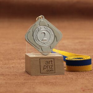 Медаль МА1549 Срібло зі стрічкою D45мм та жетоном D25