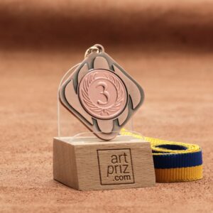 Медаль МА1549 Бронза зі стрічкою D45мм та жетоном D25