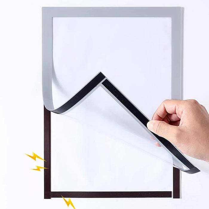 Самоклеюча магнітна інформаційна рамка A4, Червоний матовий, RMA4RM