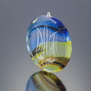 Медаль скляна з гранями Д70мм GL-89I