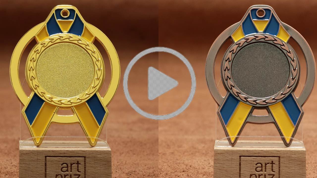 Медаль MA5012 Золото, метал, розмір 65х50мм Жетон 25мм