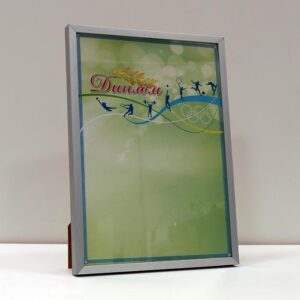 Фоторамка з алюмінію матова срібна 21х30 (А4) Для фото, дипломів, сертифікатів, грамот RABSА4