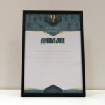 Фоторамка з алюмінію чорна 21х30 (А4) Для фото, дипломів, сертифікатів, грамот RABА4