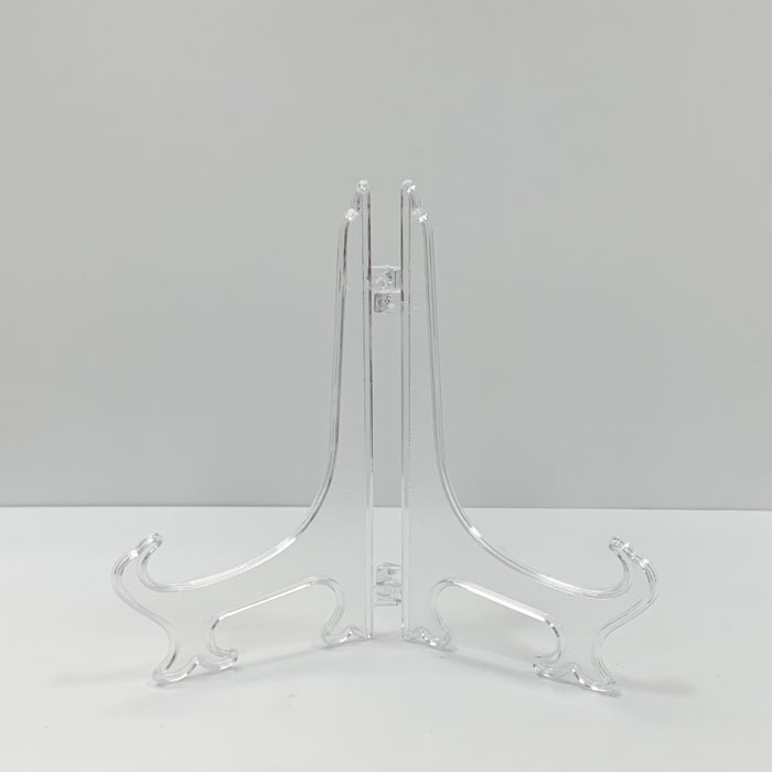 Пластикова підставка для сувенірної тарілки, плакетки, фоторамки, Прозора, 175х120мм PD17P