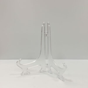 Пластикова підставка для сувенірної тарілки, плакетки, фоторамки, Прозора, 175х120мм PD17P