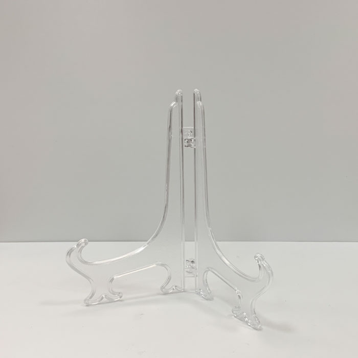 Пластикова підставка для сувенірної тарілки, плакетки, фоторамки, Прозора, 175х120мм PD17P