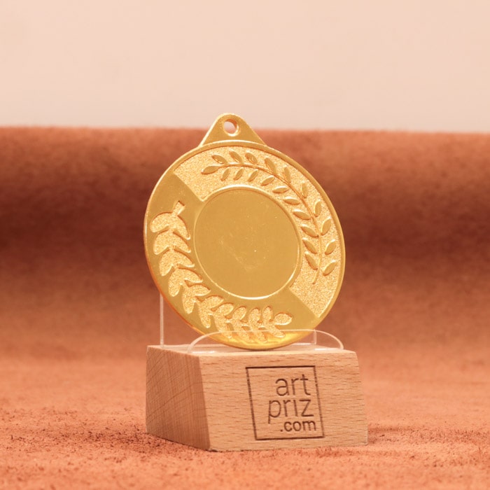 Медаль МА11020  D50мм, жетон 25мм, Золото, без стрічки