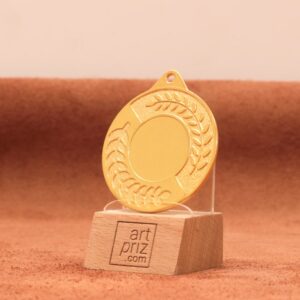 Медаль МА11020  D50мм, жетон 25мм, Золото, без стрічки