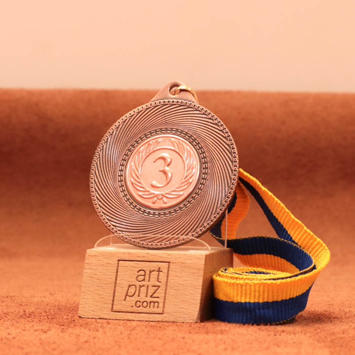 Медаль МА11028 Бронза зі стрічкою D50мм жетон Д25мм