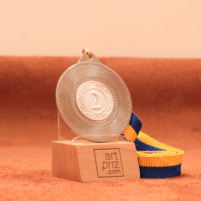 Медаль МА11028 Срібло зі стрічкою D50мм жетон Д25мм