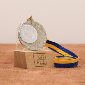 Медаль MA1840SL Срібло зі стрічкою 10мм D40мм місце під жетон Д25мм