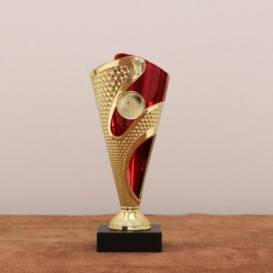 Кубок РУСАВА H205мм Жетон 25мм, колір Золото-червоний, 25R20