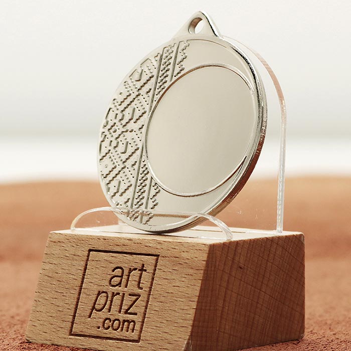 Медаль MA1540 Срібло Д40мм Жетон Д25мм Орнамент вишиванка