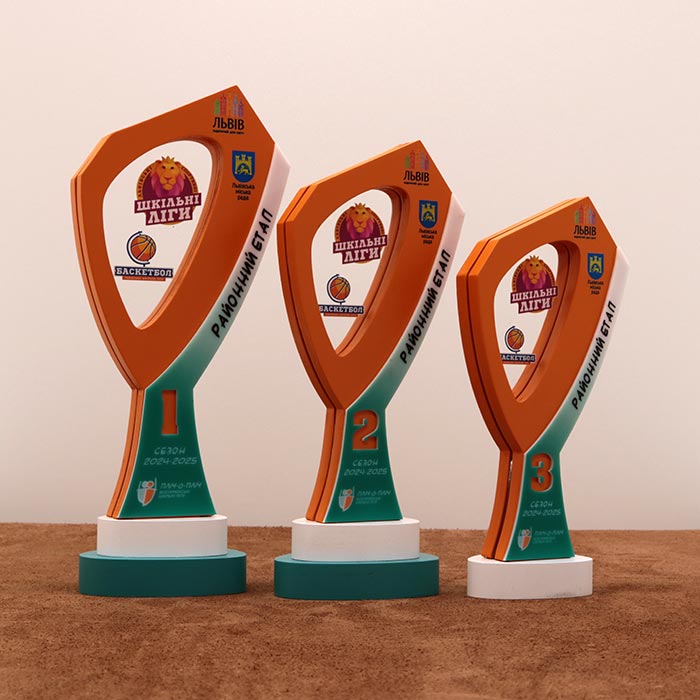 Награда Школьная Лига Баскетбол 280х120мм 2166N24