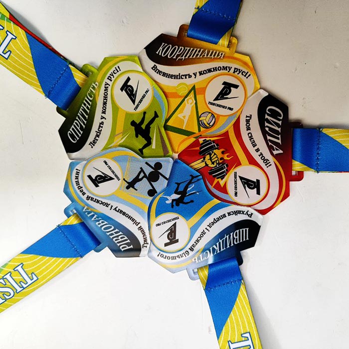 Медалі-пазли з акрилу "Спорт" 75х75мм 668M5