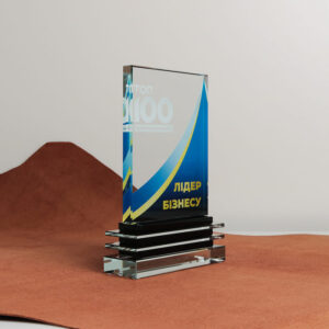 Нагорода корпоративна скляна Висота 21см GL-113I
