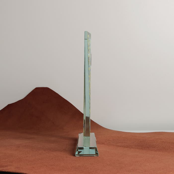 Нагорода зі скла з годинником Висота 28см GL-108IC GL-108IC