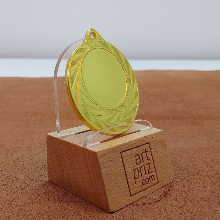 Медаль МА0240 Золото Д40мм місце під жетон 25мм