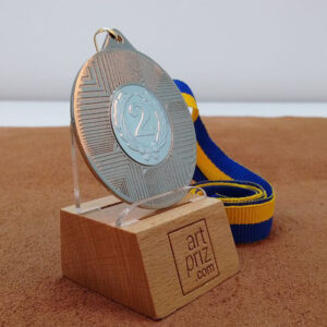 Медаль MA1550 Срібло зі стрічкою D50мм місце під жетон Д25мм