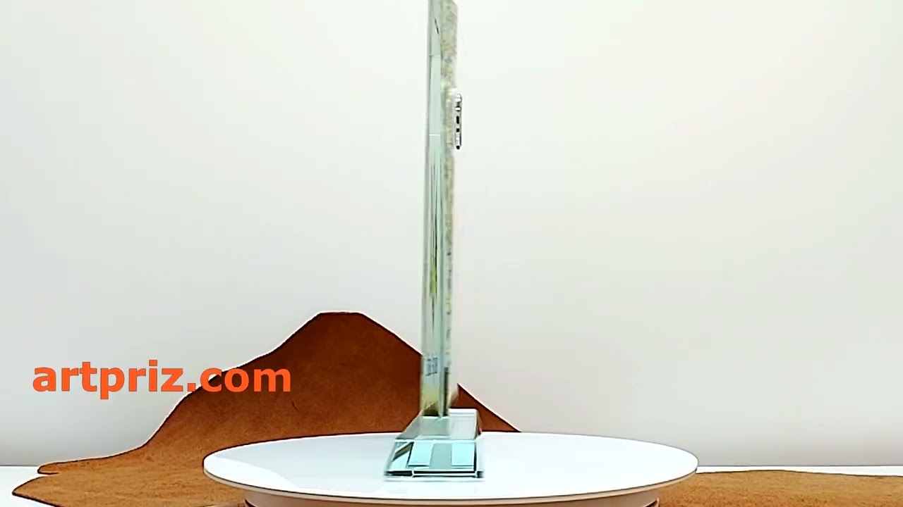 Нагорода зі скла з годинником Висота 28см GL-108IC GL-108IC