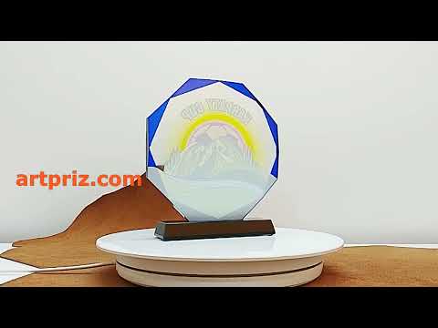 Нагорода зі скла з огранованими краями Висота 20см GL-111I