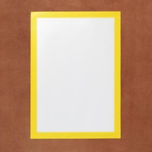 Самоклеюча магнітна інформаційна рамка 21х30см A4, Жовта матова RMA4G