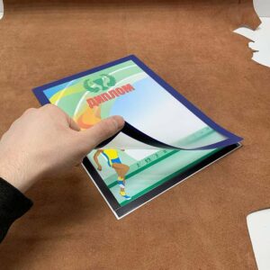 Самоклеюча магнітна інформаційна рамка 21х30см A4, Жовта матова RMA4G