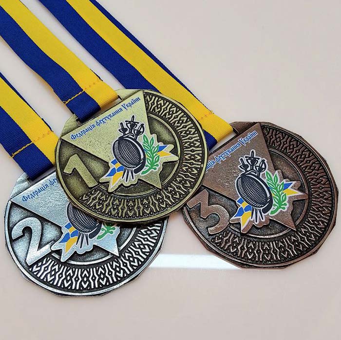 Медаль 80мм Чемпіонат України з фехтування Д80мм АРТПРИЗ 1337-5