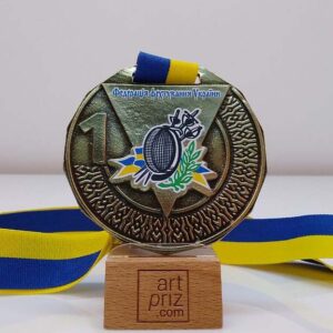 Медаль 80мм Чемпіонат України з фехтування Д80мм АРТПРИЗ 1337-5