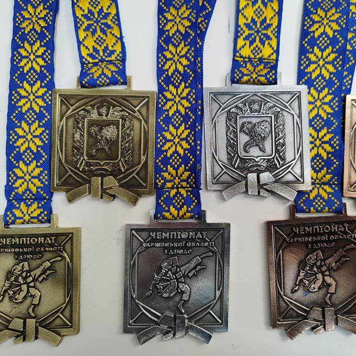 Медаль лита ДЗЮДО 62х77 мм АРТПРИЗ 1855-5