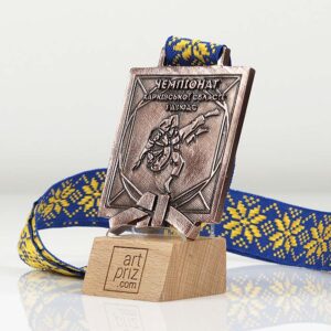 Медаль лита ДЗЮДО 62х77 мм АРТПРИЗ 1855-5