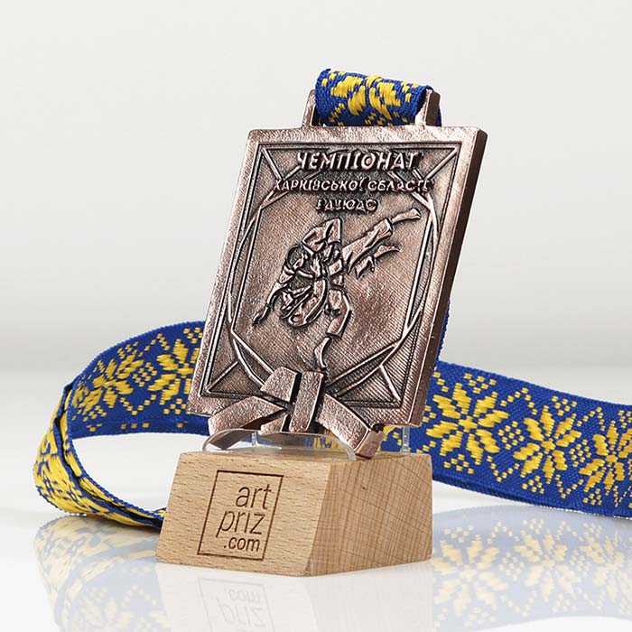 Медаль лита ДЗЮДО 62х77 мм АРТПРИЗ 1855-5