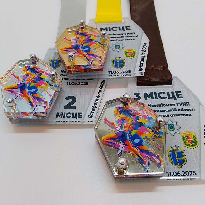 Медаль для турніру з легкої атлетики 75*75мм АРТПРИЗ 4197-5