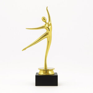 Статуетка Танцівниця на Мармуровій Основі, Золотиста (H19см) STT19