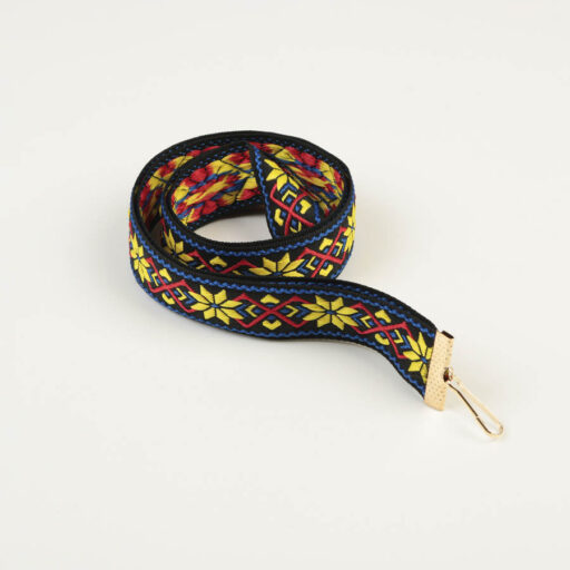 Стрічка ткана вишиванка синьо-жовто-червона 23 мм ST23B