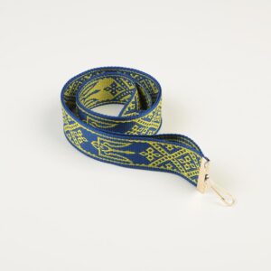 Стрічка ткана орнамент з тризубом з затискачем і карабіном 25 мм ST25TRK