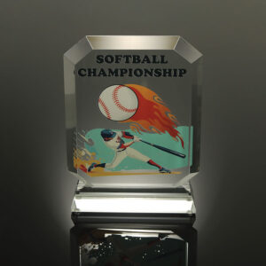 Нагорода зі скла 15мм з огранованими краями 15х20см GL-102I