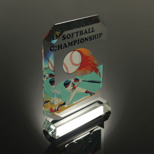 Нагорода зі скла 15мм з огранованими краями 15х20см GL-102I