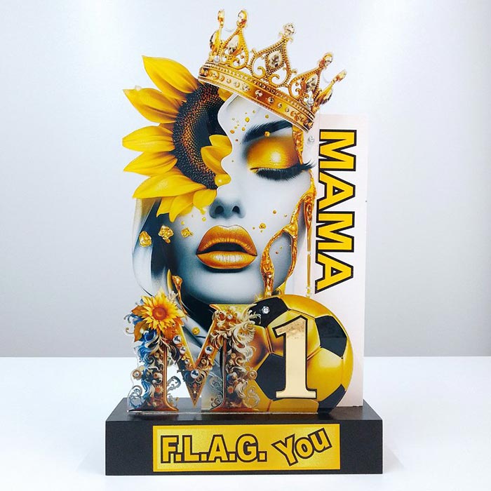 Нагорода Футбольна  F.L.A.G. МАМА 35х20см Артприз 5874-5