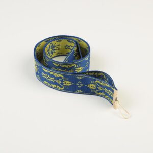 Стрічка ткана орнамент зірка з гербом із затискачем і карабіном 25 мм ST25ZGK