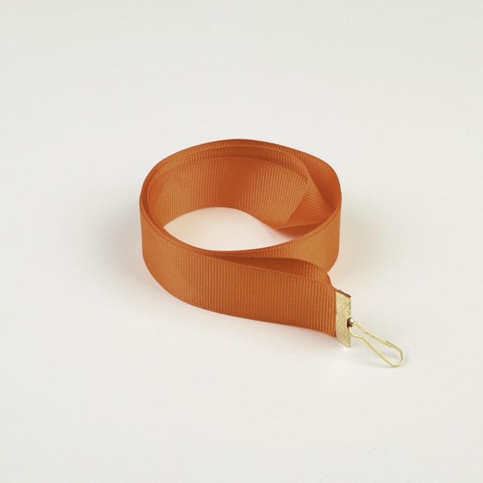 Стрічка текстурна помаранчева 25 мм для медалей і бейджів АРТПРИЗ