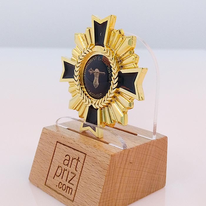 Бойова Відзнака Орден литий Танковий Батальйон 14ОМБР 45мм Артприз