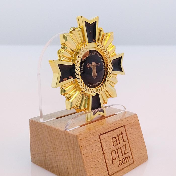 Бойова Відзнака Орден литий Танковий Батальйон 14ОМБР 45мм Артприз