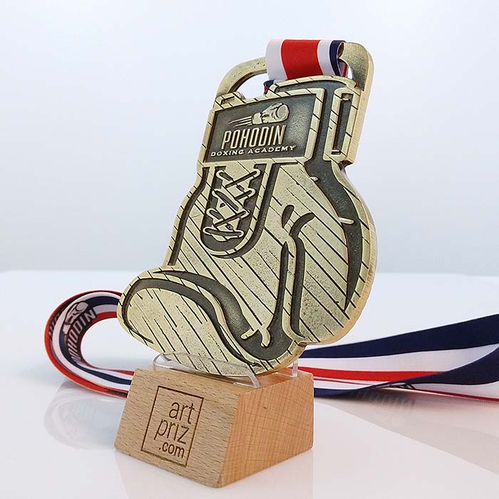 Медаль лита Боксерська рукавичка 97х71мм Артприз 1046-25