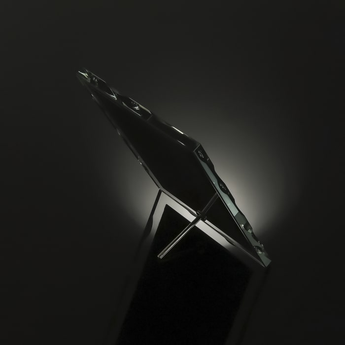 Скляна нагорода диплом Розмір 180х250мм. GL-109I колір білий Артприз