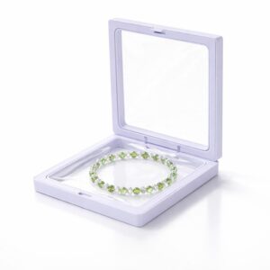 Коробка для зберігання коїнів ювелірних прикрас з поліетиленової плівки 7х7см біла PL7W