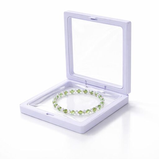 Коробка для зберігання коїнів ювелірних прикрас з поліетиленової плівки 7х7см біла PL7W