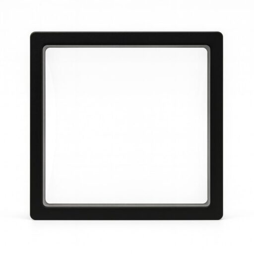 3D-Рамка-Вітрина для монет, медалей та ювелірних прикрас 7х7см чорна PL7B